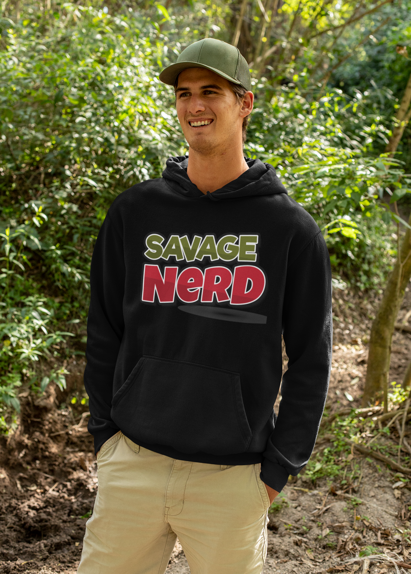 Savage Nerd Logo Hoodie DTG