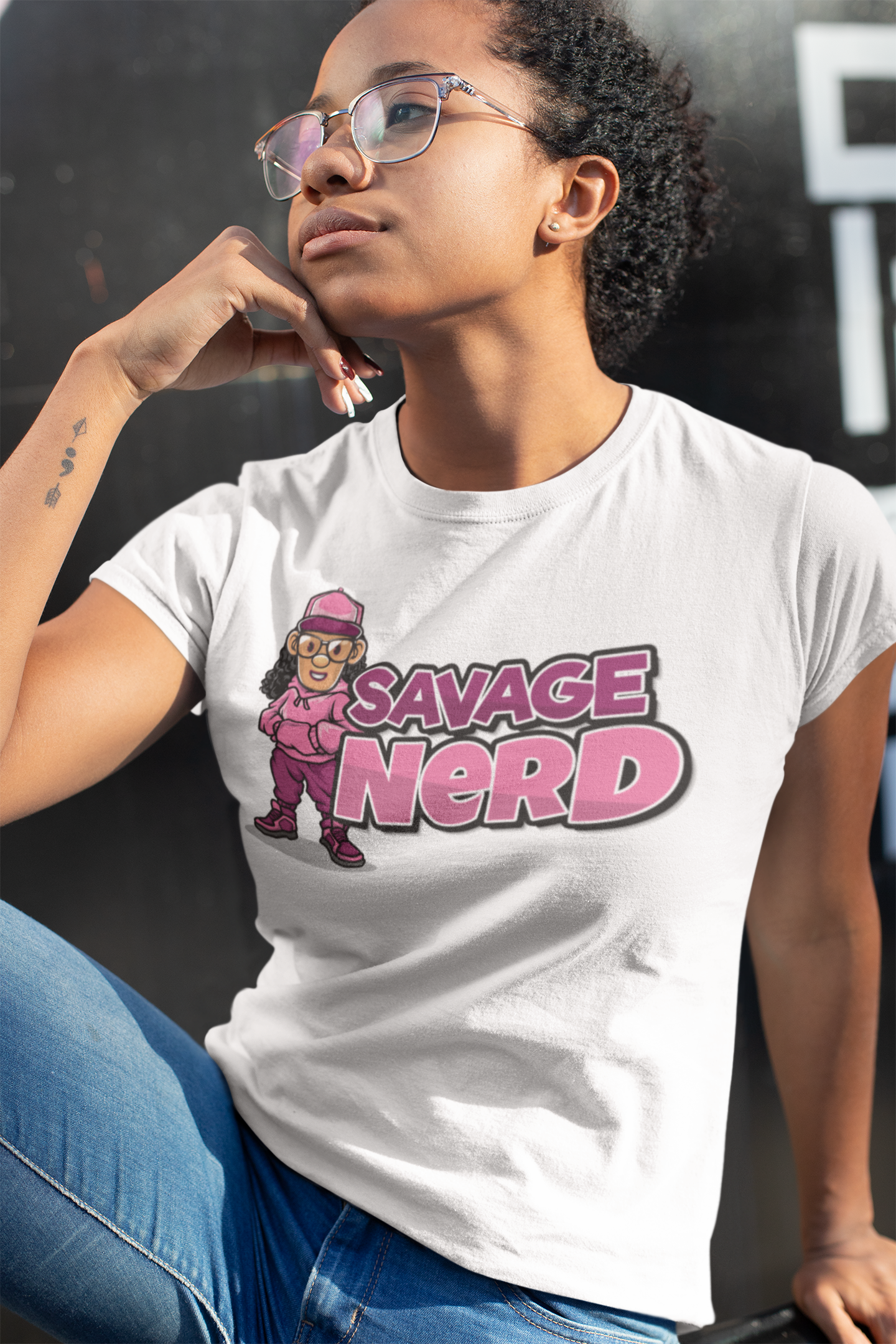 Fuchsia & Pink Savage T-shirt